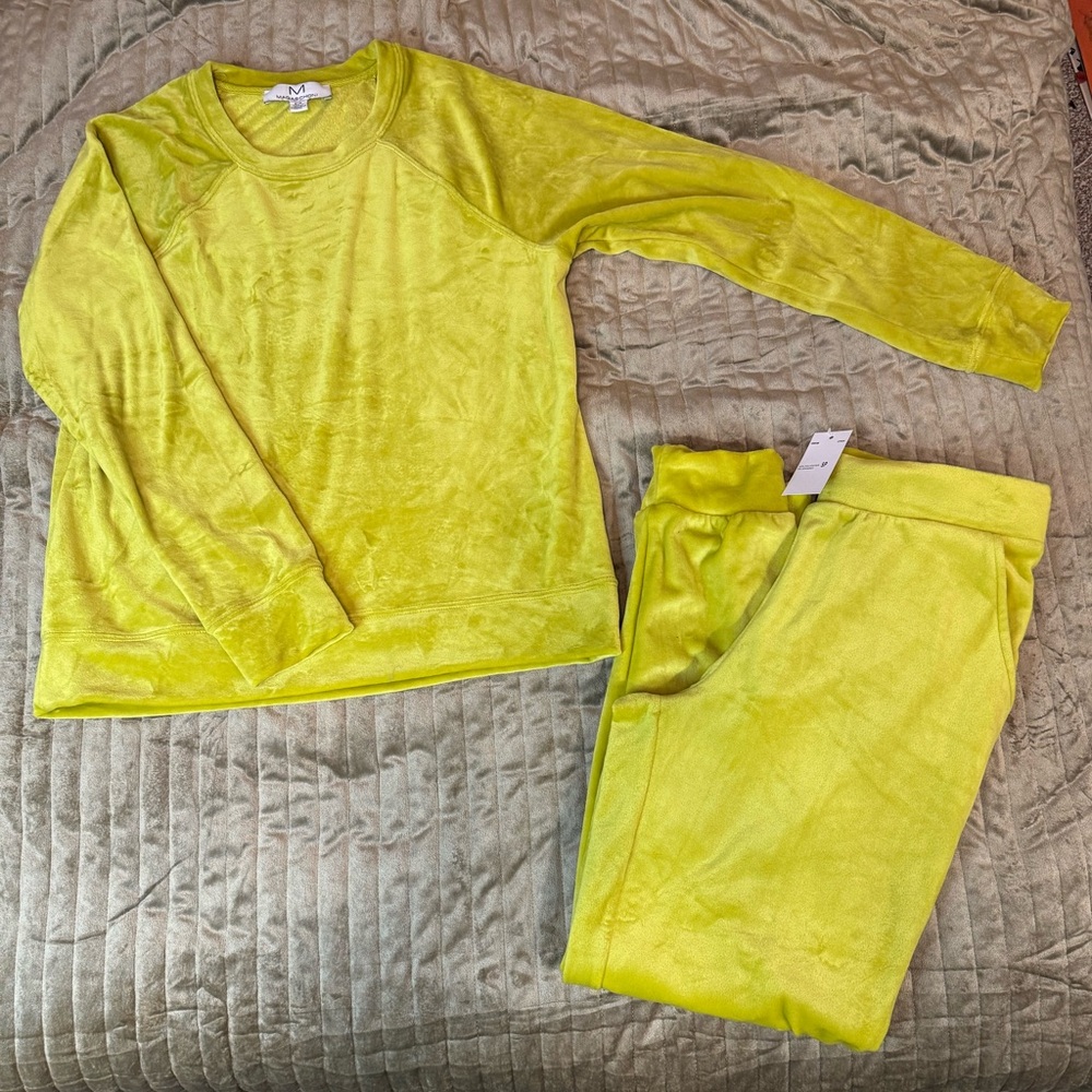 Magaschoni Women's Citroen Yellow Pajama Set Size Small